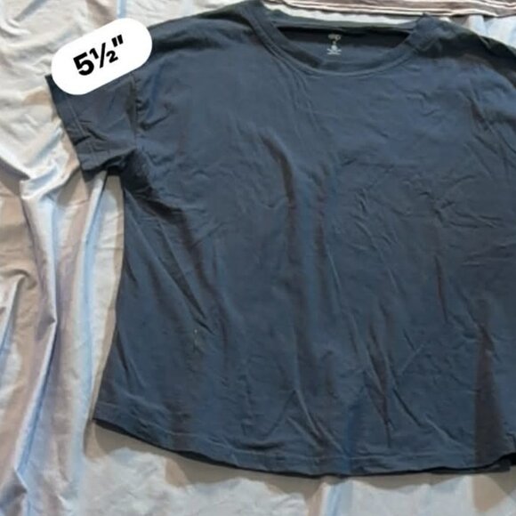 TWO dip Brand Short Sleeve tees, BIG SIZE SMALL (1 purple striped & 1 Blue) - Picture 16 of 16